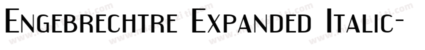 Engebrechtre Expanded Italic字体转换
